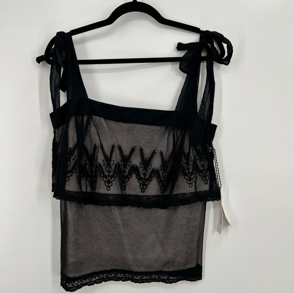 NWT St.Roche Cloud Top Floral Lace Blouse Top Tie Strap Layered Gothic 6 - Picture 3 of 10